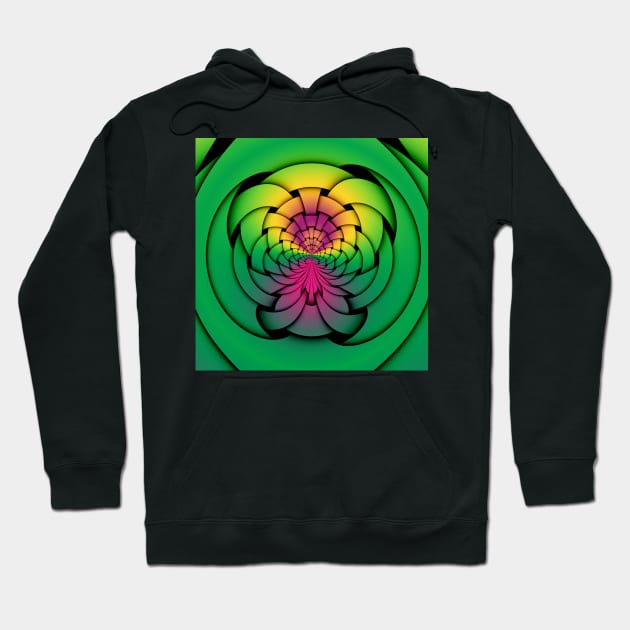 Green abstract Hoodie by ikshvaku